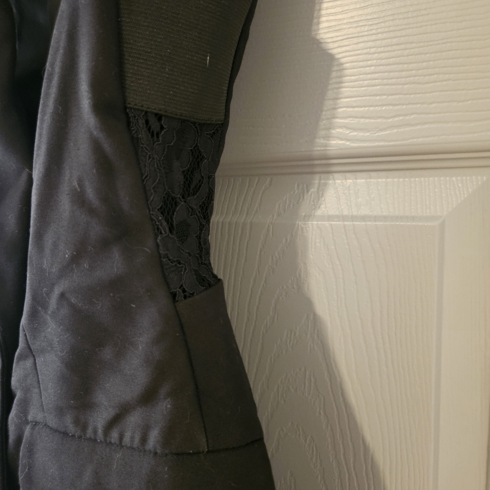Zara black lace trim blazer romper - Picture 4 of 5